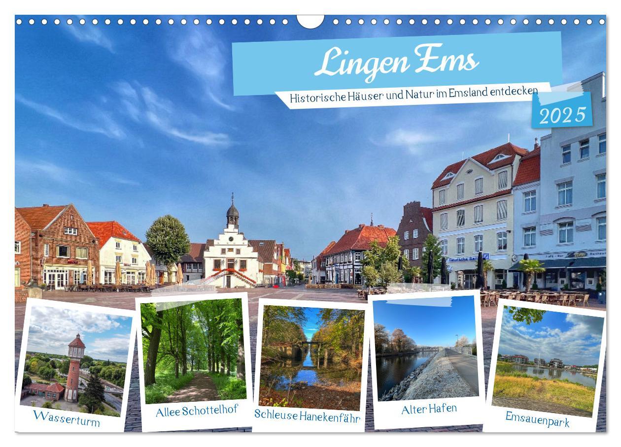 Cover: 9783383868085 | Lingen Ems (Wandkalender 2025 DIN A3 quer), CALVENDO Monatskalender