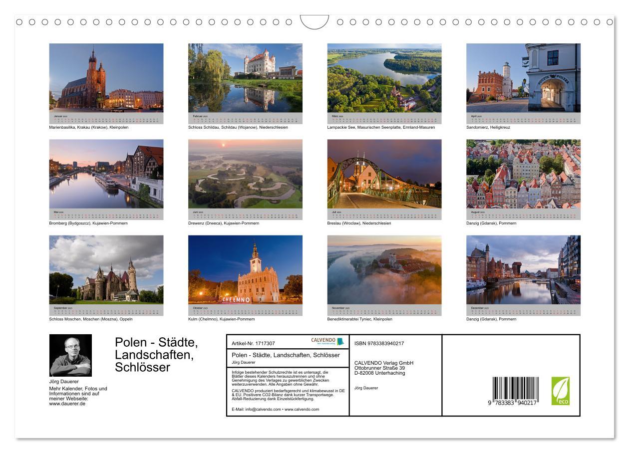 Bild: 9783383940217 | Polen - Städte, Landschaften, Schlösser (Wandkalender 2025 DIN A3...