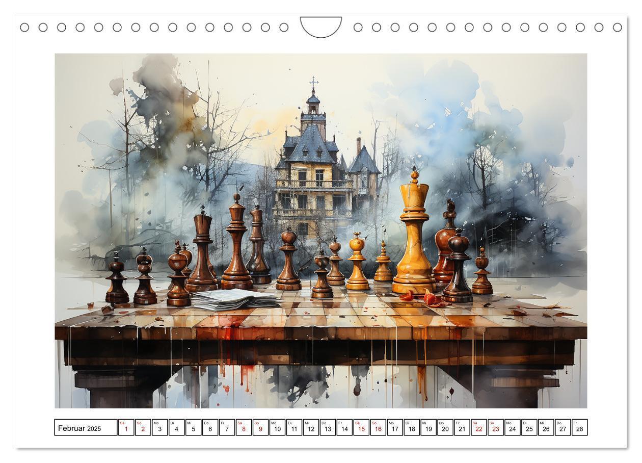 Bild: 9783383851926 | Schach Matt (Wandkalender 2025 DIN A4 quer), CALVENDO Monatskalender