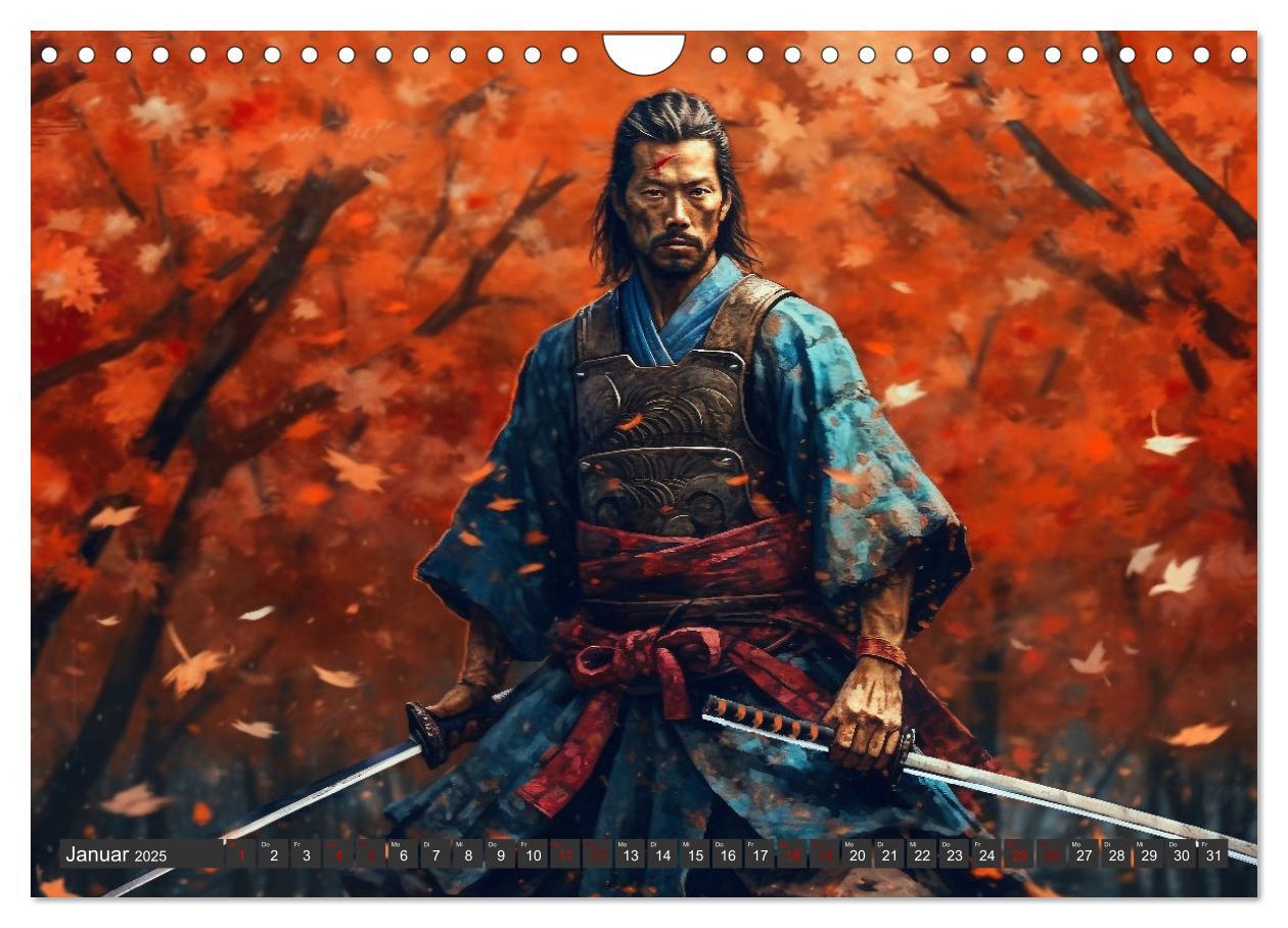 Bild: 9783383862625 | Samurai - ein Leben in Meditation (Wandkalender 2025 DIN A4 quer),...