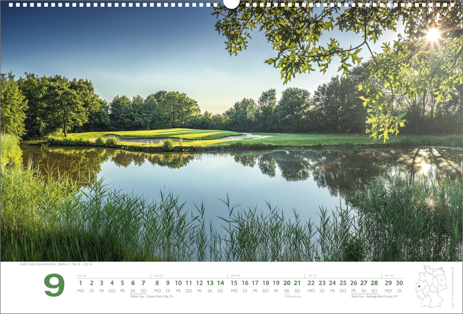 Bild: 9783948543075 | Golfkalender 2025 | Ralph Dörnte | Kalender | Spiralbindung | Deutsch