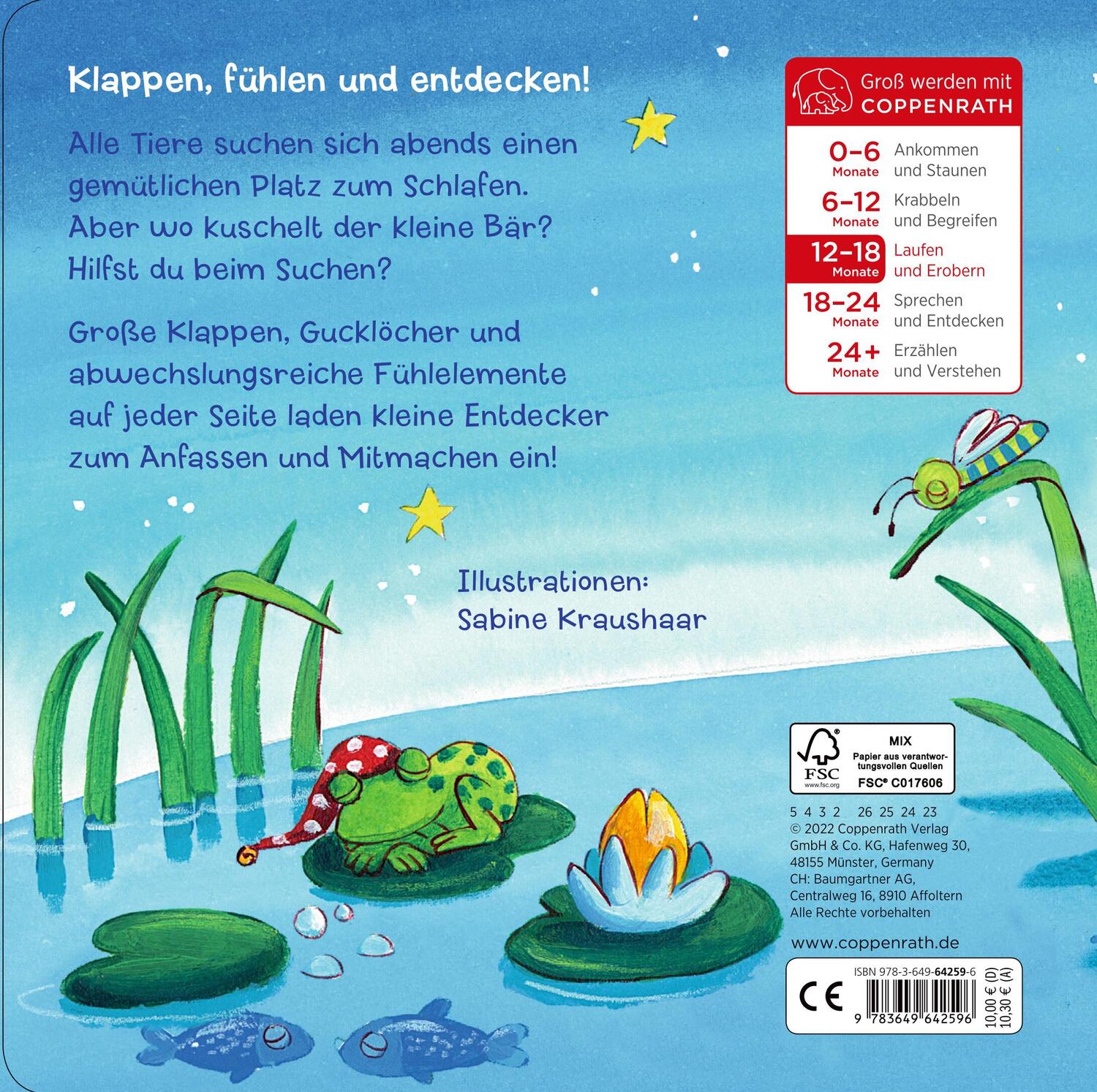 Rückseite: 9783649642596 | Mein erstes Guckloch-Fühlbuch: Kleiner Bär, wo bist du? | Buch | 10 S.