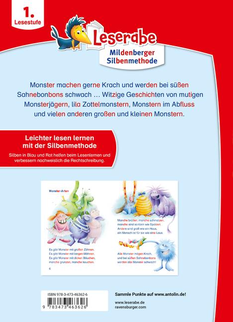 Bild: 9783473463626 | Monstergeschichten - lesen lernen mit dem Leseraben - Erstlesebuch...