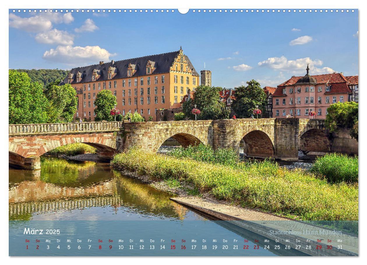 Bild: 9783383907036 | Burgen, Schlösser, Herrenhäuser im Weserbergland (Wandkalender 2025...