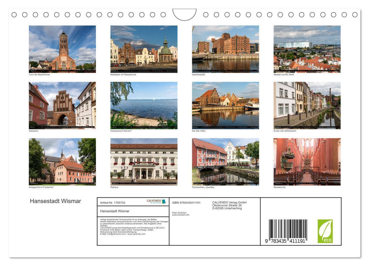 Bild: 9783435411191 | Hansestadt Wismar (Wandkalender 2025 DIN A4 quer), CALVENDO...