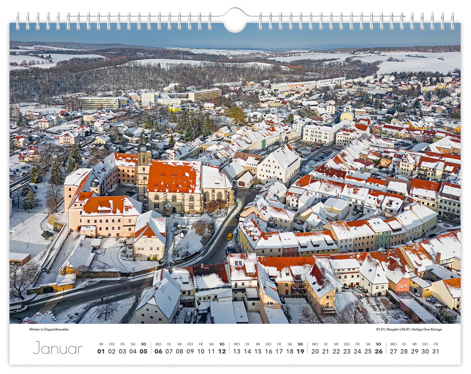 Bild: 9783910680616 | Kalender Osterzgebirge 2025 | 40 x 30 cm weißes Kalendarium | Schubert