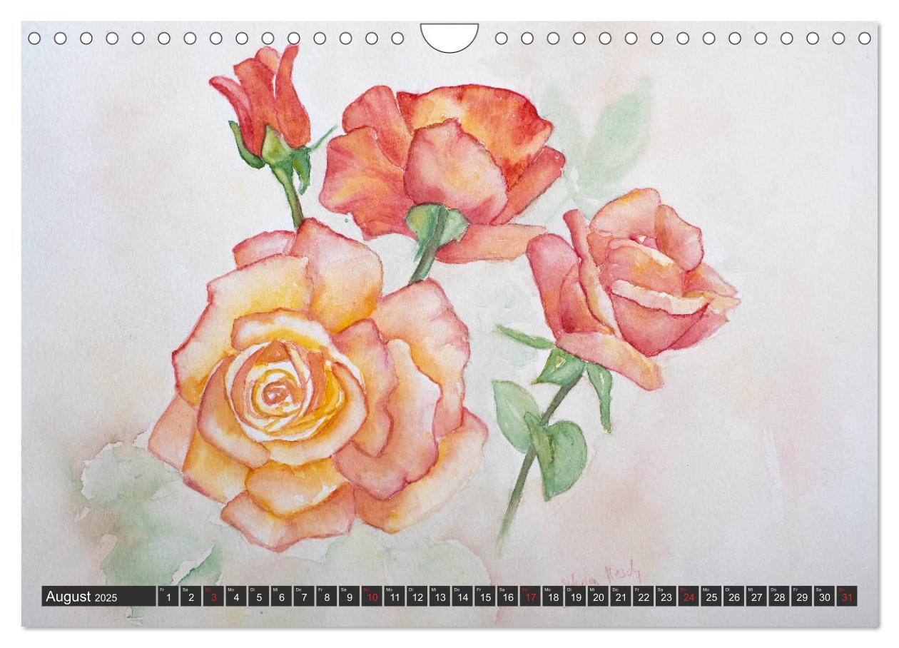 Bild: 9783435312764 | Blumenbilder in Aquarell (Wandkalender 2025 DIN A4 quer), CALVENDO...