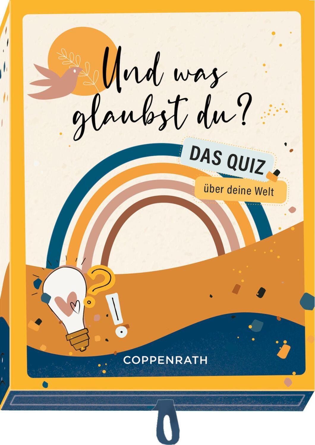 Cover: 9783649644385 | Schachtelspiel | Und was glaubst du? Das Quiz über deine Welt | Geßner