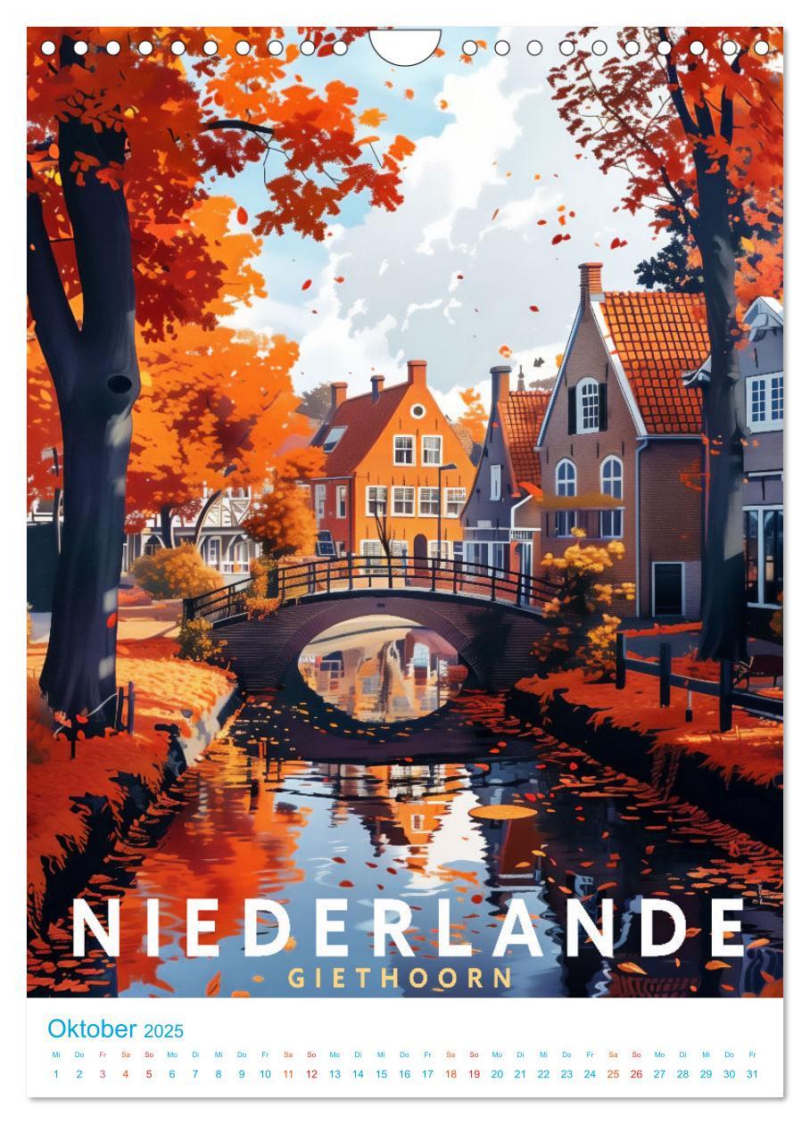 Bild: 9783457200018 | Niederlande - Old School Poster Style (Wandkalender 2025 DIN A4...