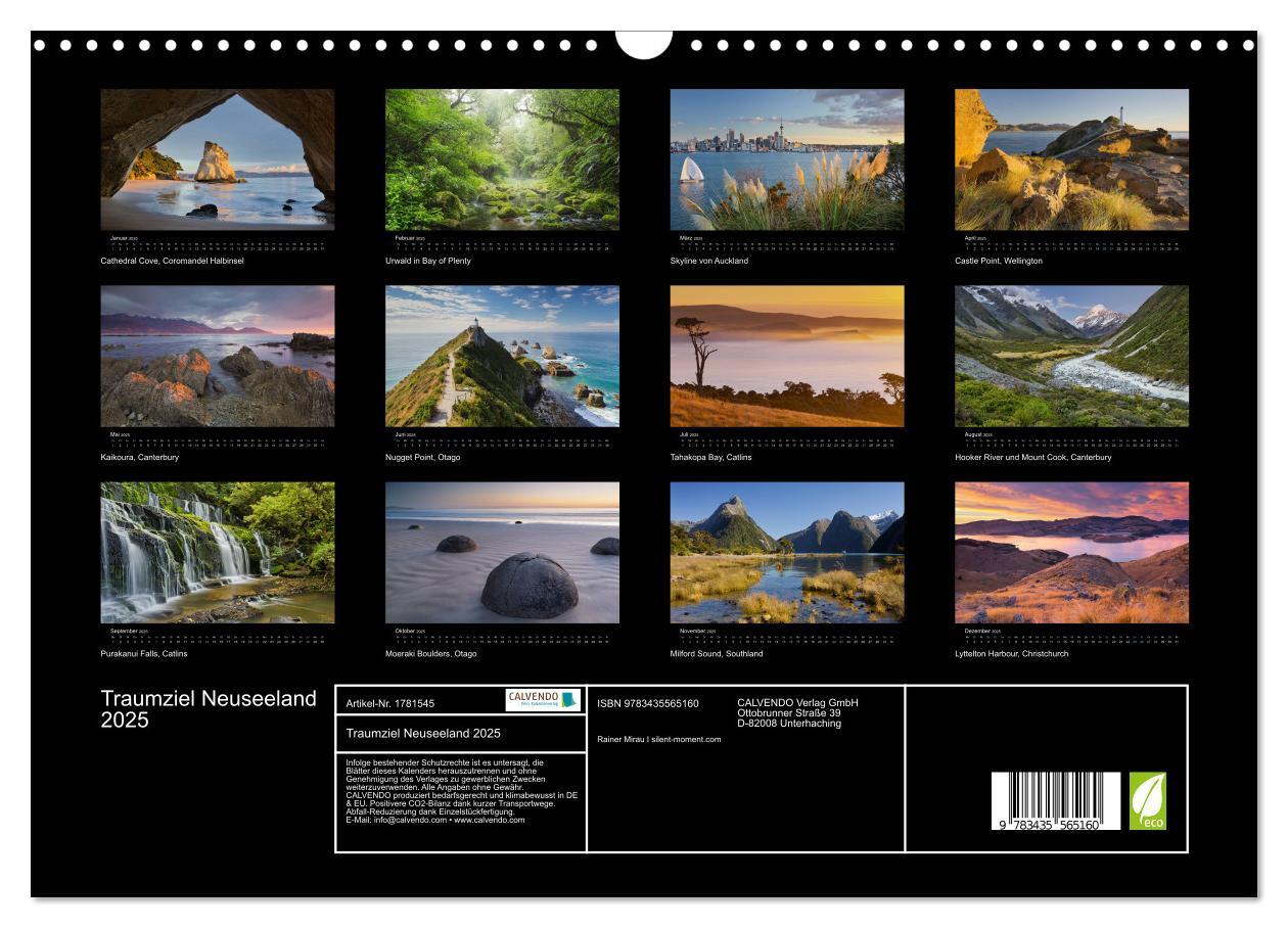 Bild: 9783435565160 | Traumziel Neuseeland 2025 (Wandkalender 2025 DIN A3 quer), CALVENDO...