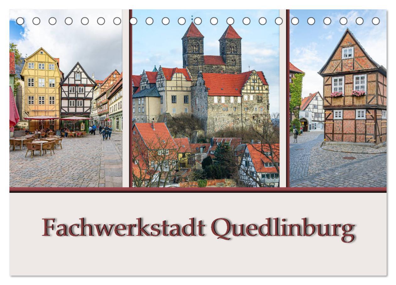 Cover: 9783435221899 | Fachwerkstadt Quedlinburg (Tischkalender 2025 DIN A5 quer),...