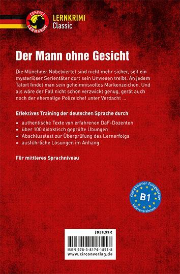 Rückseite: 9783817418558 | Der Mann ohne Gesicht | Deutsch als Fremdsprache (DaF) Niveau B1