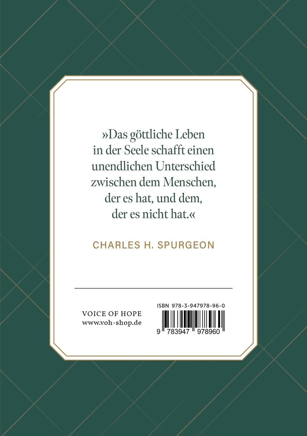 Rückseite: 9783947978960 | Bist du von oben geboren? | Charles Haddon Spurgeon | Taschenbuch