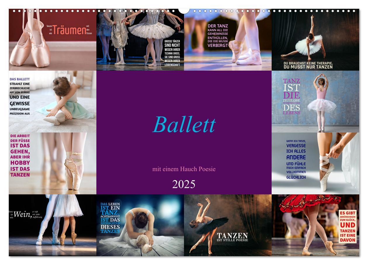 Cover: 9783383891625 | Ballett mit einem Hauch Poesie (Wandkalender 2025 DIN A2 quer),...