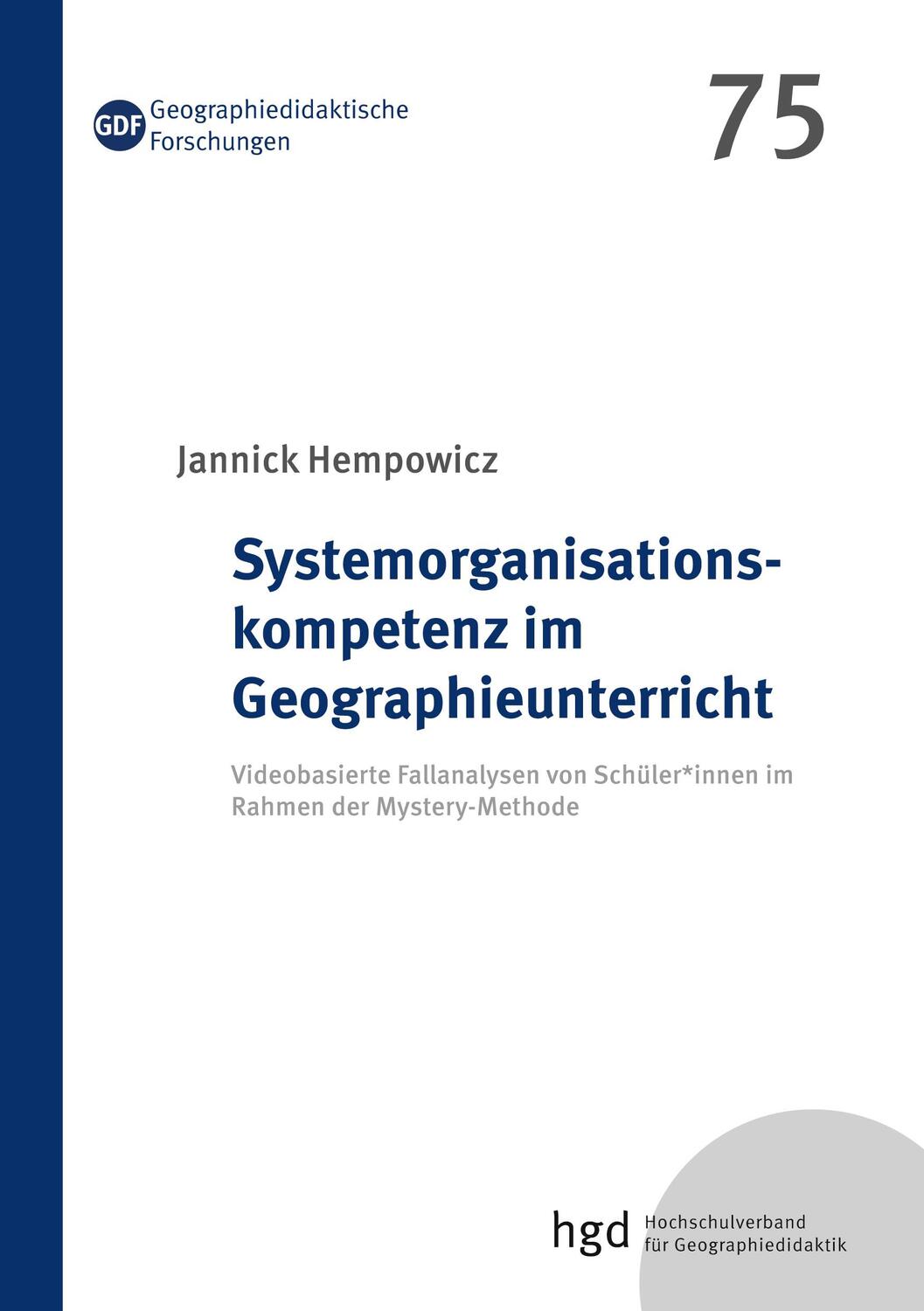 Cover: 9783754327906 | Systemorganisationskompetenz im Geographieunterricht | Hempowicz