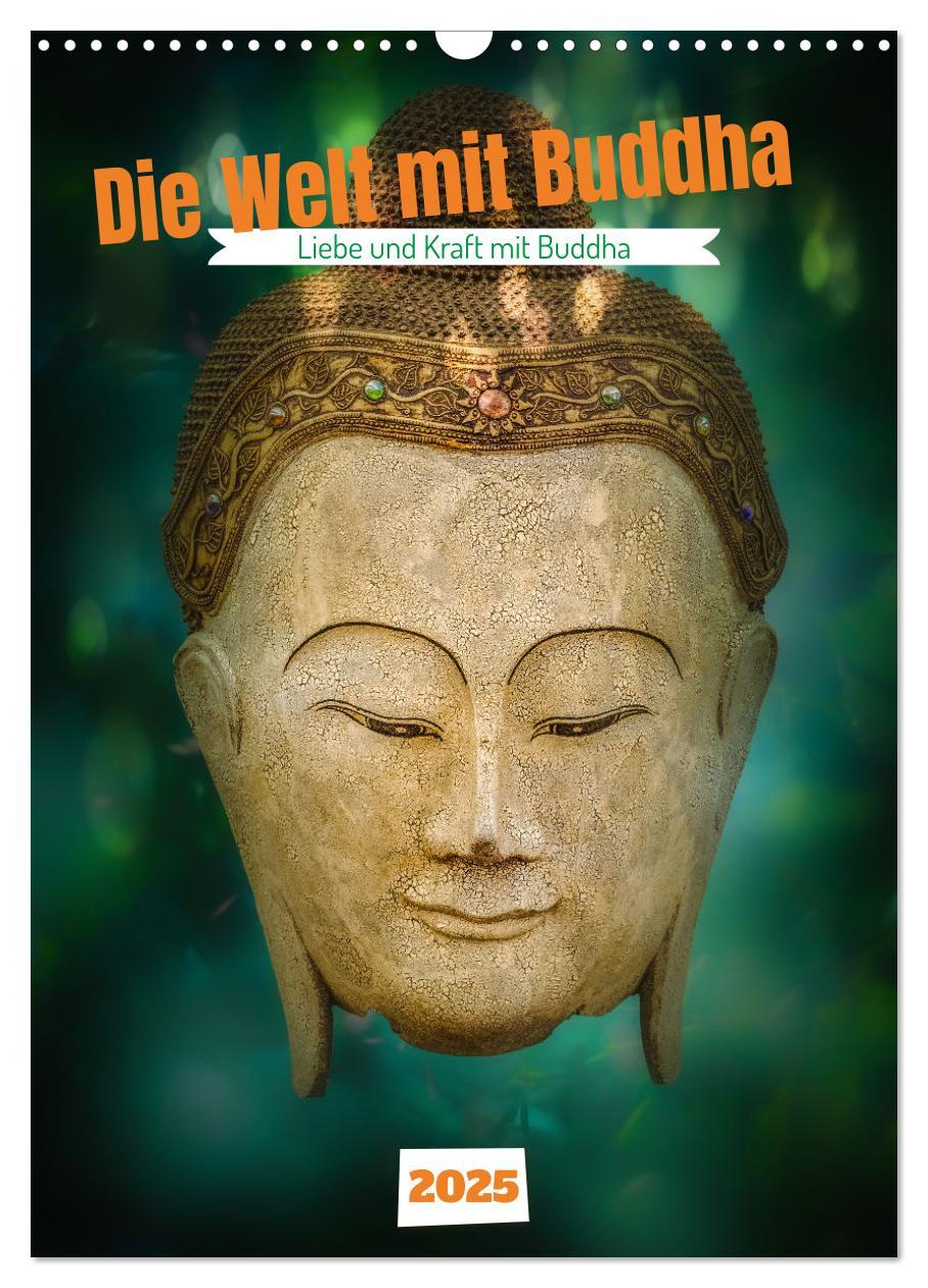 Cover: 9783435893065 | Die Welt mit Buddha (Wandkalender 2025 DIN A3 hoch), CALVENDO...