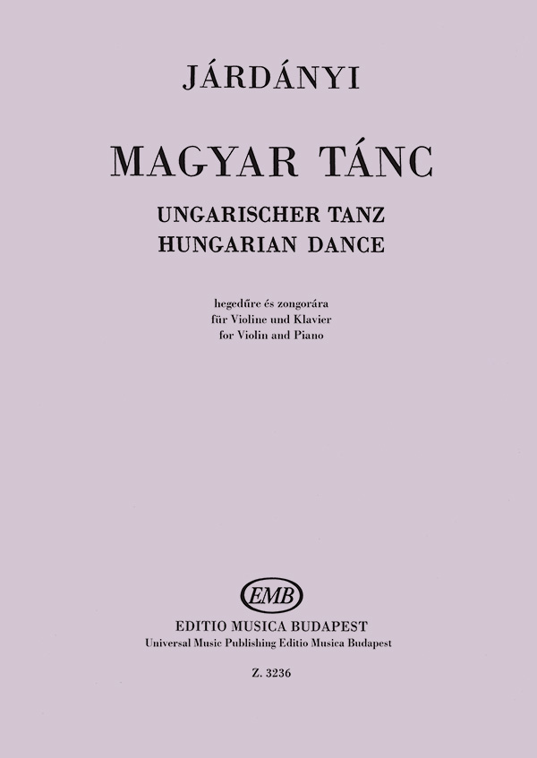 Cover: 9790080032367 | Ungarischer Tanz | Pal Jardanyi | Buch | Editio Musica Budapest