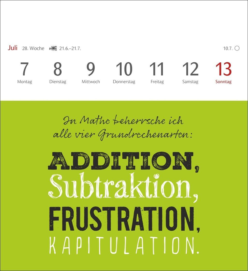 Bild: 9783840034800 | Typo-Sprüche-Kalender Postkartenkalender 2025 - Wochenkalender mit...