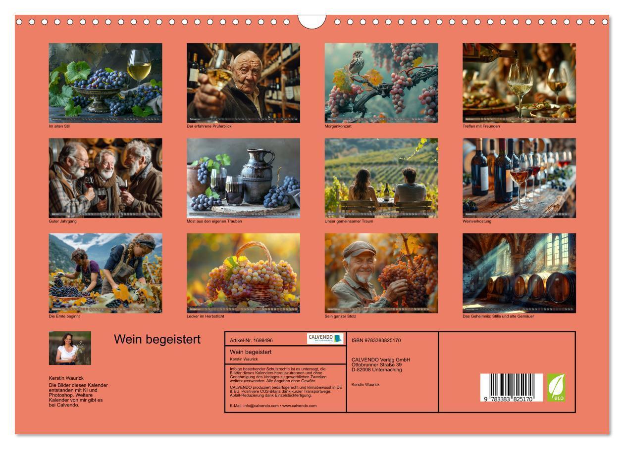 Bild: 9783383825170 | Wein begeistert (Wandkalender 2025 DIN A3 quer), CALVENDO...