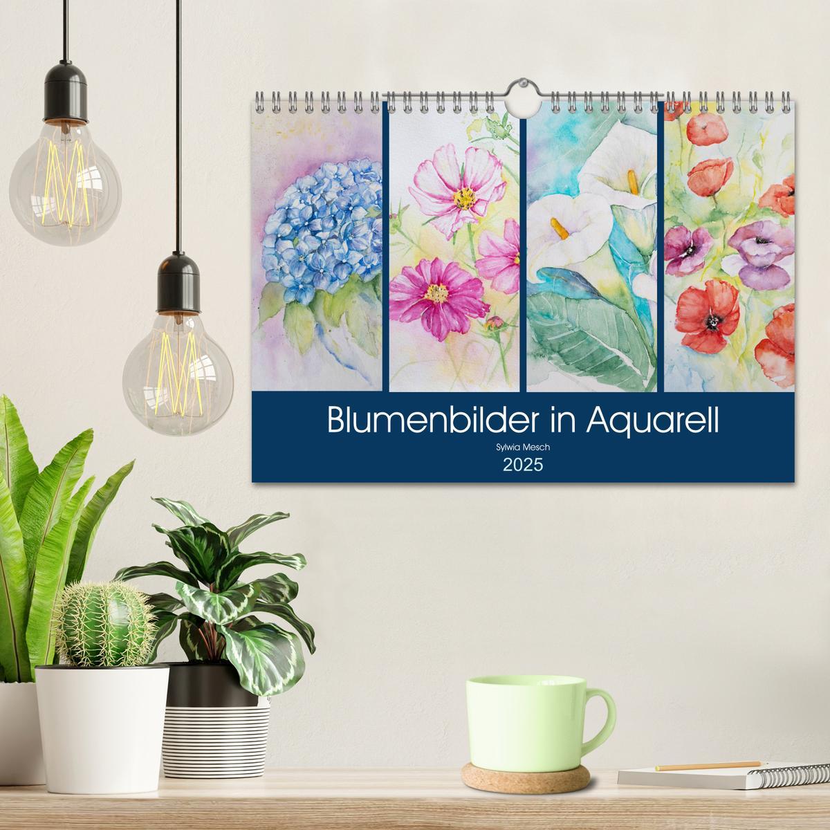 Bild: 9783435312764 | Blumenbilder in Aquarell (Wandkalender 2025 DIN A4 quer), CALVENDO...