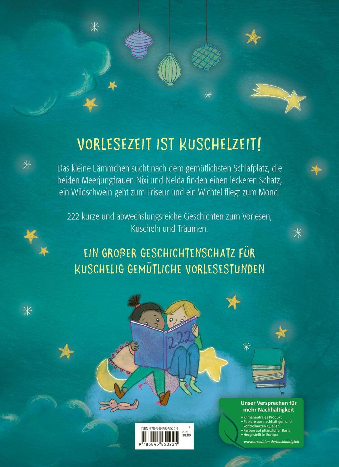 Rückseite: 9783845850221 | 222 Geschichten zum Kuscheln | Sandra Grimm (u. a.) | Buch | 256 S.