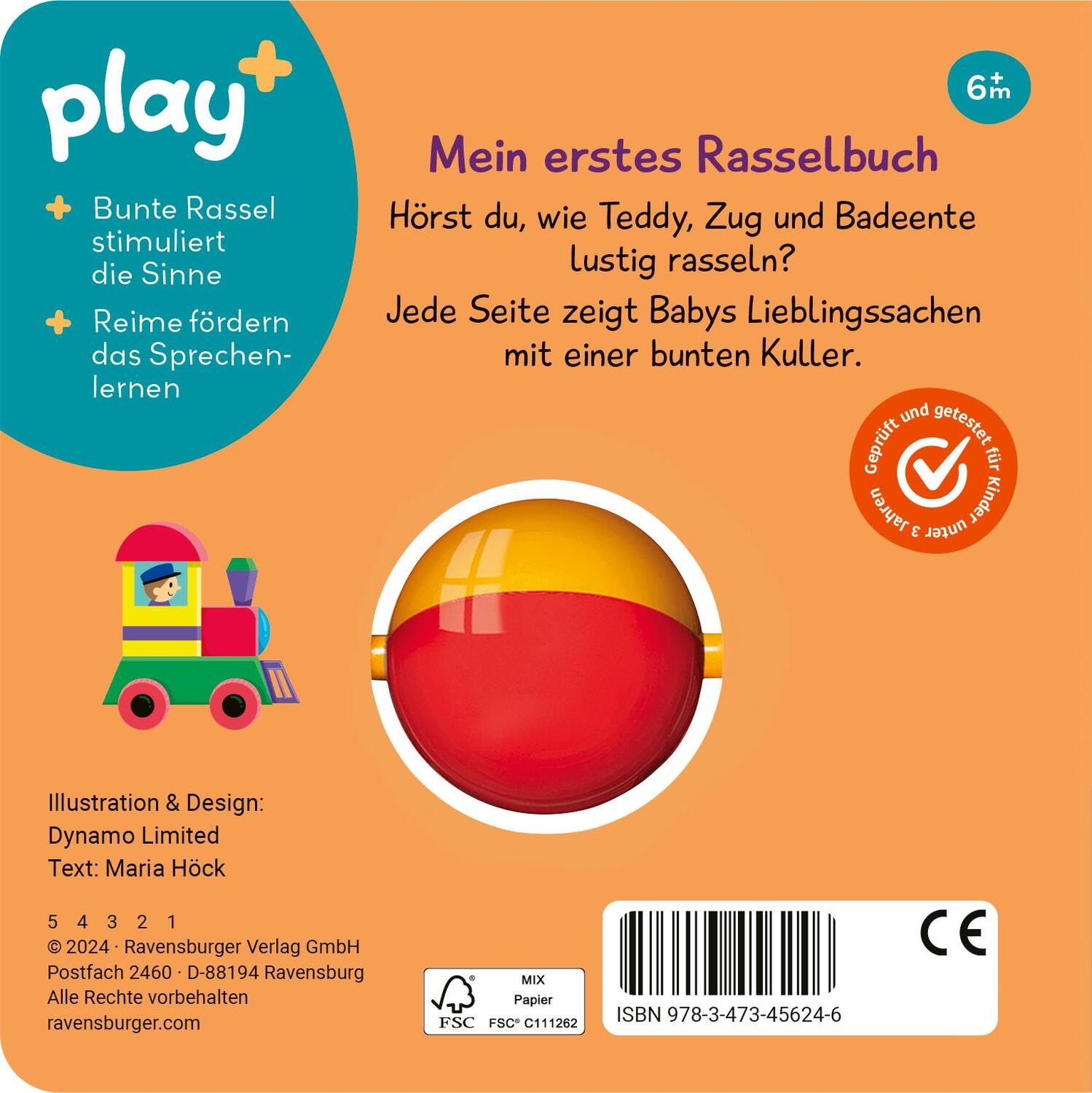 Rückseite: 9783473456246 | Ravensburger Play+ schütteln, rasseln, spielen: Erste Sachen | Höck