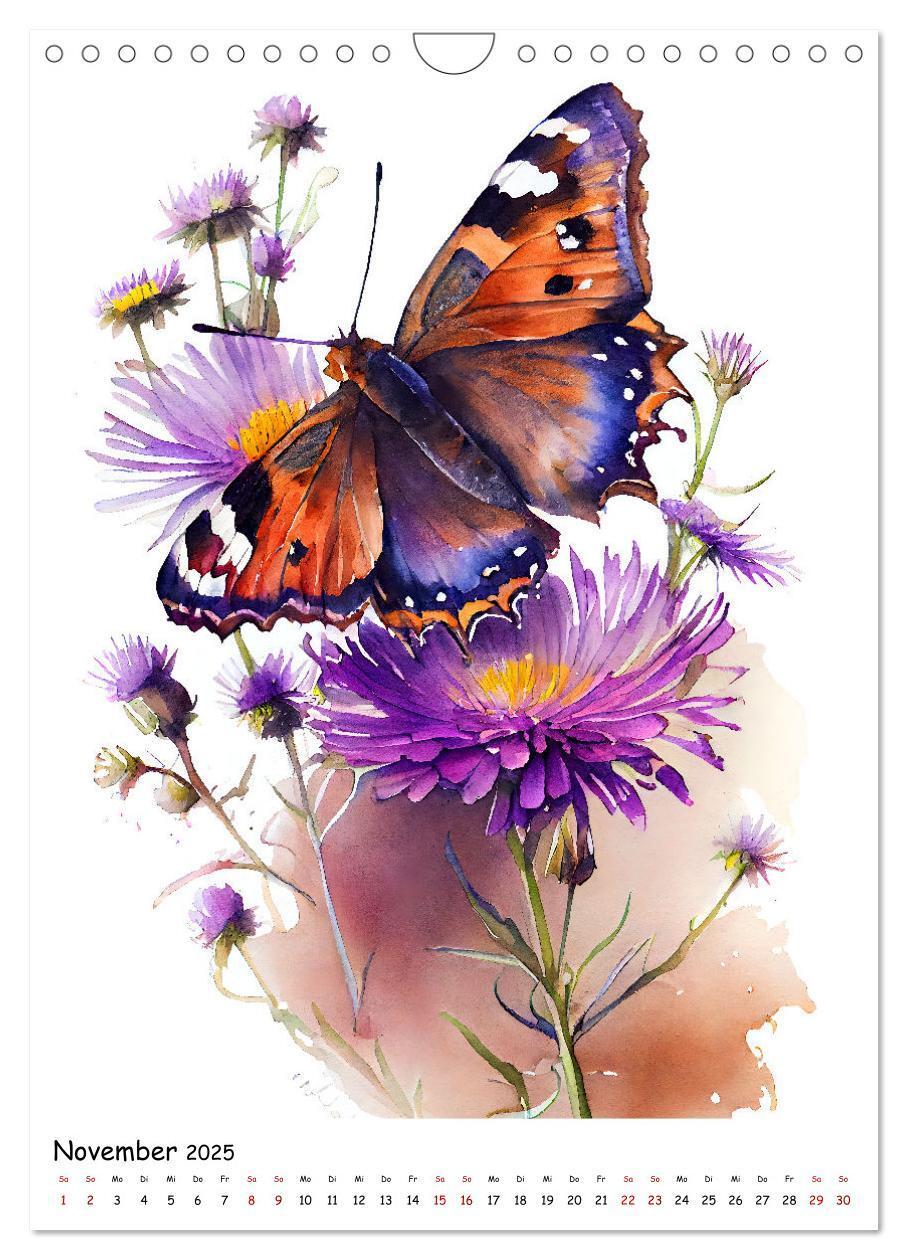 Bild: 9783435883691 | Aquarellmalerei - Blumen und Tiere im Garten (Wandkalender 2025 DIN...