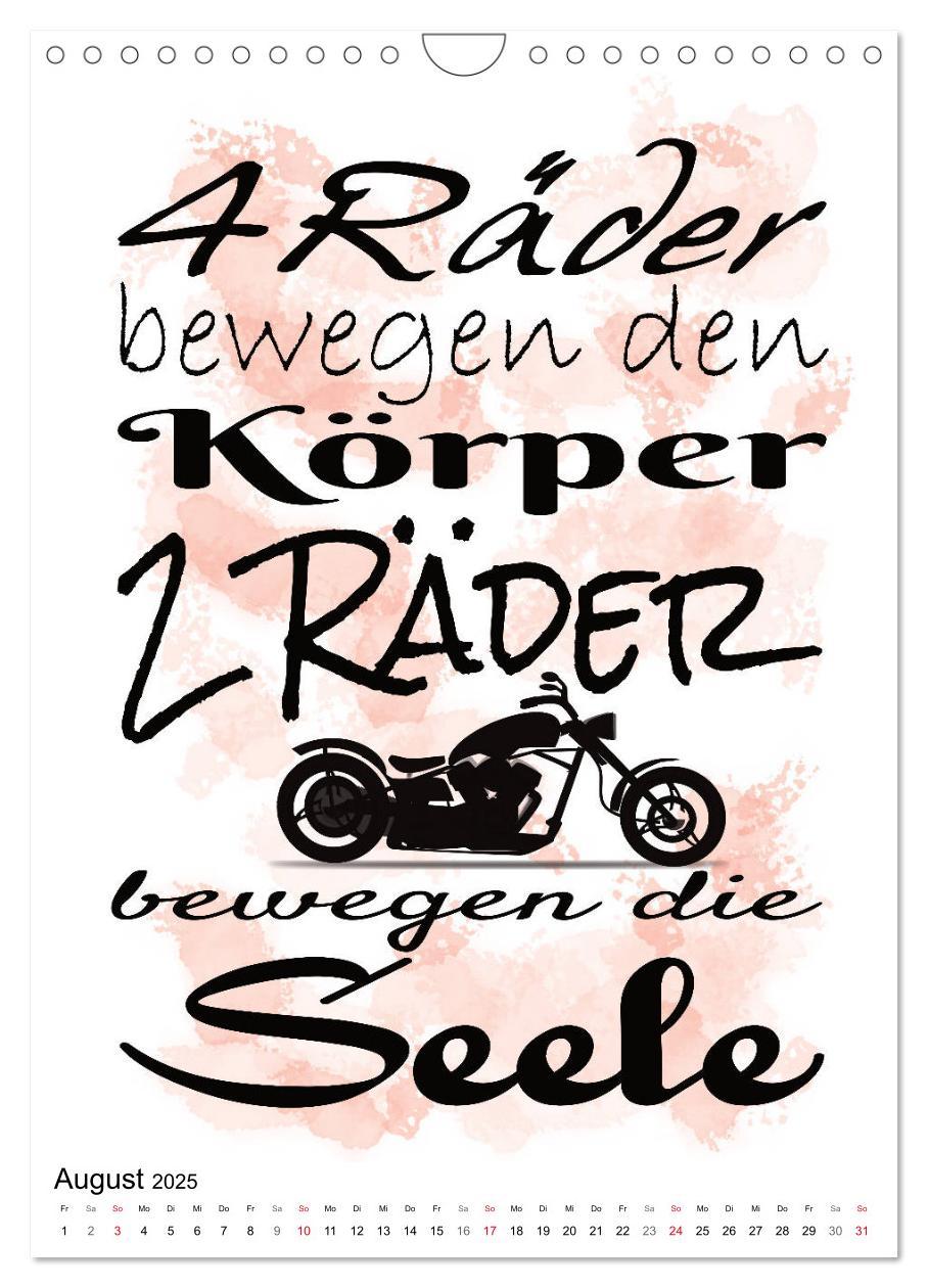 Bild: 9783435940776 | Biker-Sprüche (Wandkalender 2025 DIN A4 hoch), CALVENDO Monatskalender