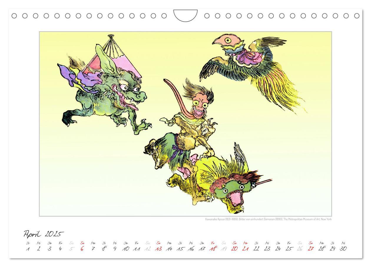 Bild: 9783383846045 | Kawanabe Kyosai: Einhundert Dämonen (Wandkalender 2025 DIN A4...