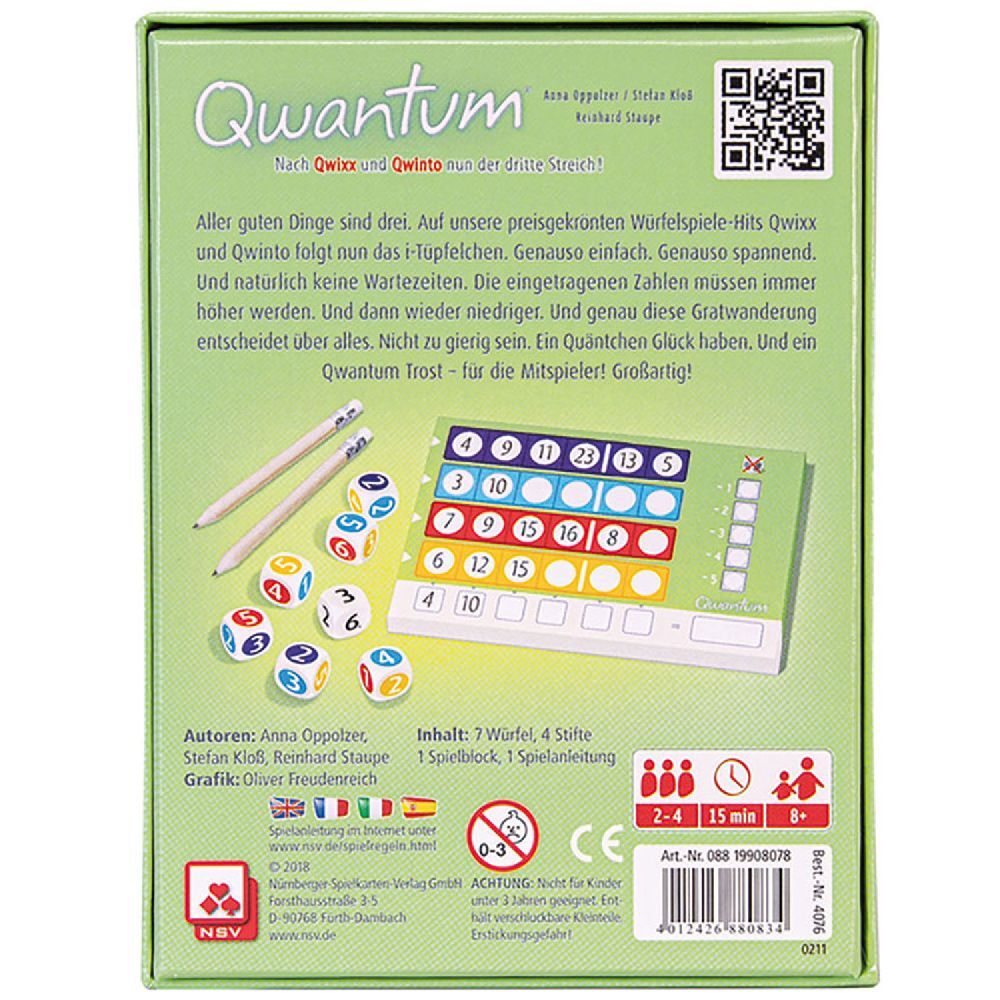 Bild: 4012426880834 | Qwantum | Nürnberger Spielkarten Verlag | Spiel | Brettspiel | Deutsch