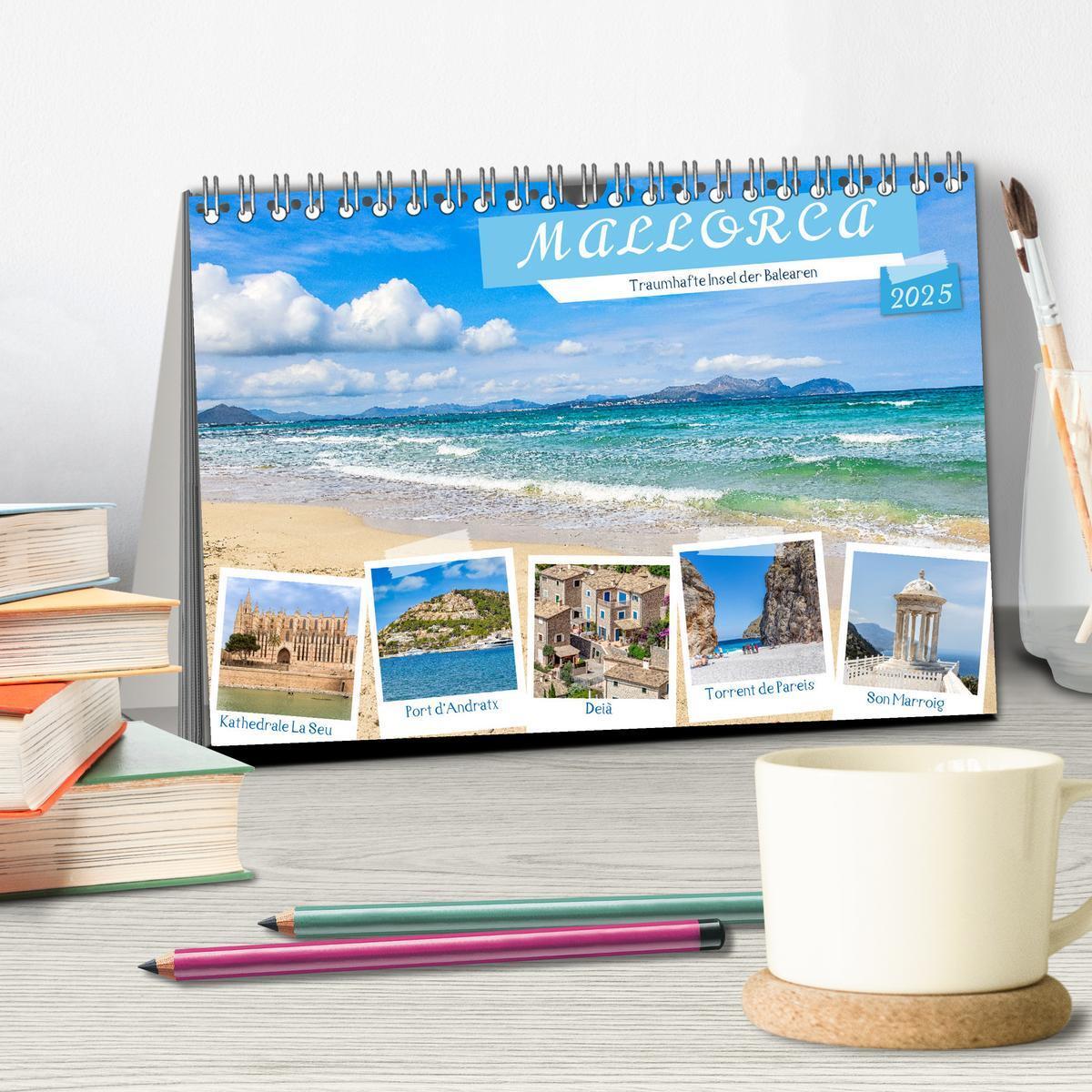 Bild: 9783383892646 | Mallorca - Traumhafte Insel der Balearen (Tischkalender 2025 DIN A5...