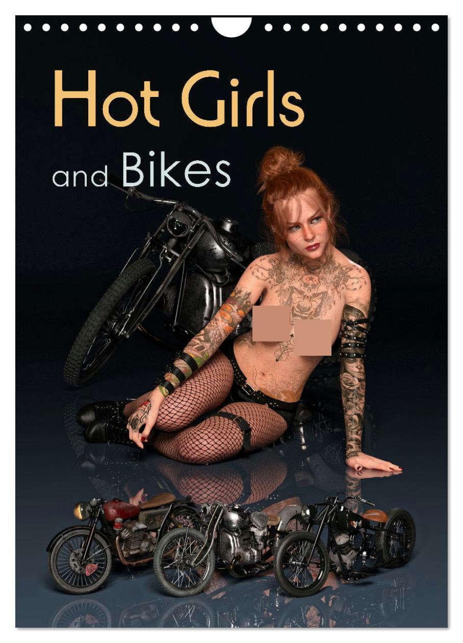 Cover: 9783457127872 | Hot Girls and Bikes (Wandkalender 2025 DIN A4 hoch), CALVENDO...