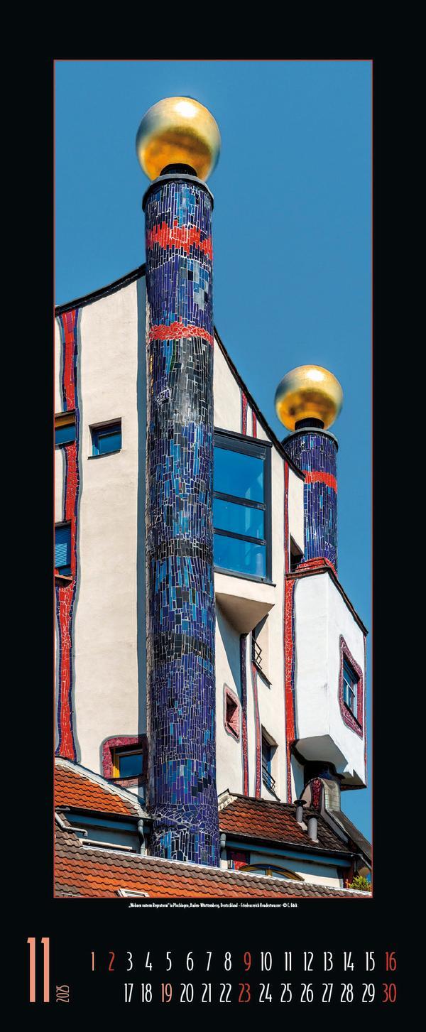 Bild: 9783731875833 | Hundertwasser Architektur 2025 | Verlag Korsch | Kalender | 14 S.