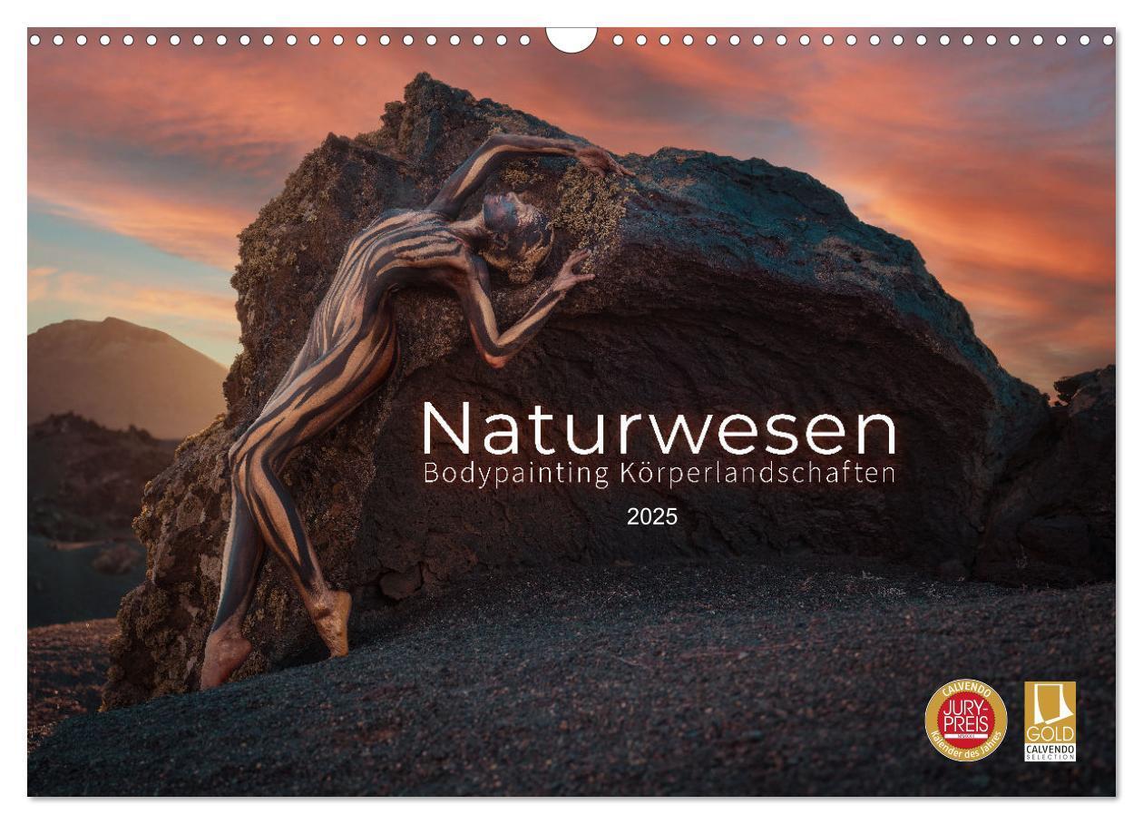 Cover: 9783383911538 | Naturwesen - Bodypainting Körperlandschaften (Wandkalender 2025 DIN...