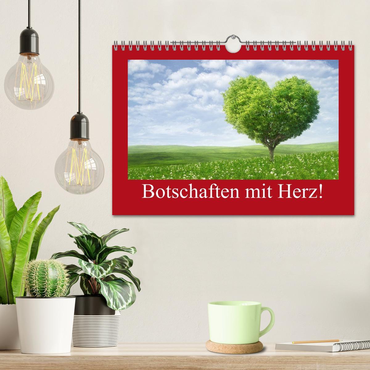 Bild: 9783435537570 | Botschaften mit Herz! (Wandkalender 2025 DIN A4 quer), CALVENDO...