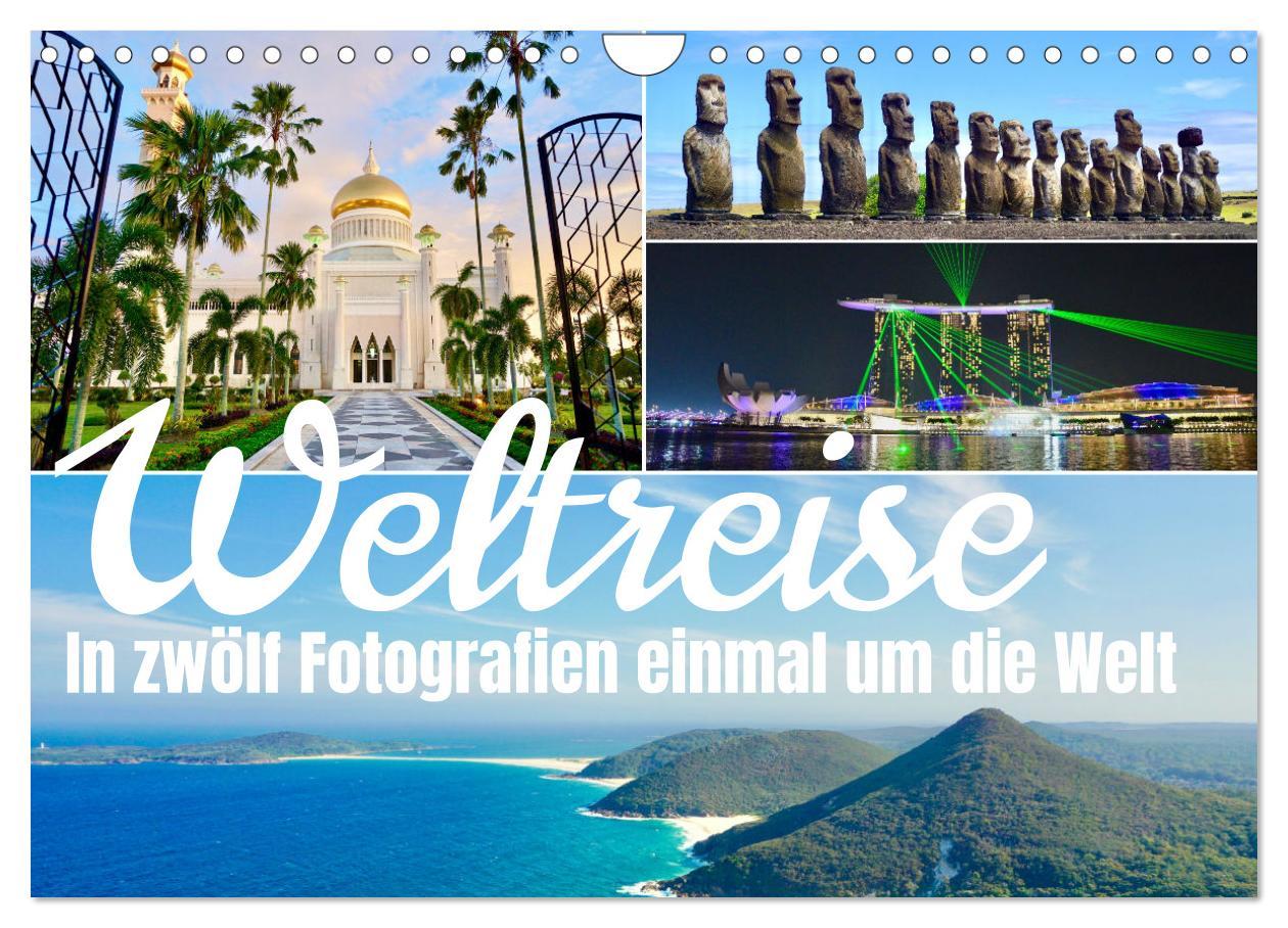 Cover: 9783383967092 | Weltreise, in zwölf Fotografien einmal um die Welt (Wandkalender...