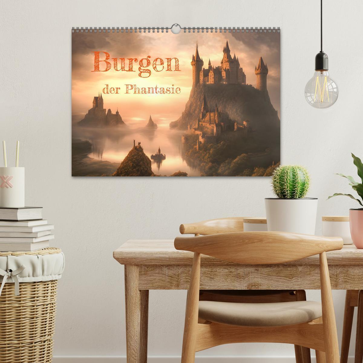 Bild: 9783383878459 | Burgen der Phantasie (Wandkalender 2025 DIN A3 quer), CALVENDO...