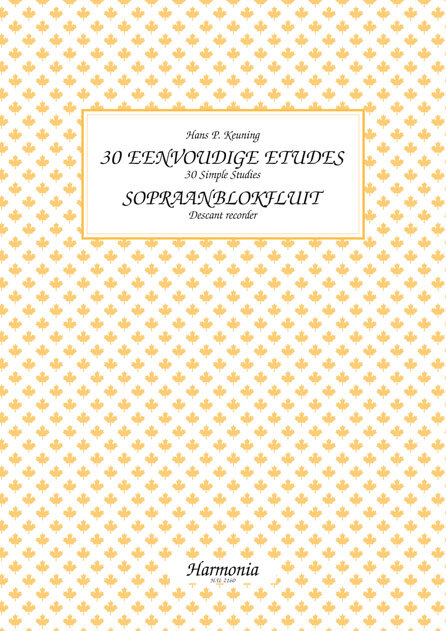 Cover: 9789043155618 | 30 Eenvoudige Etudes | Hans P. Keuning | Buch | Harmonia