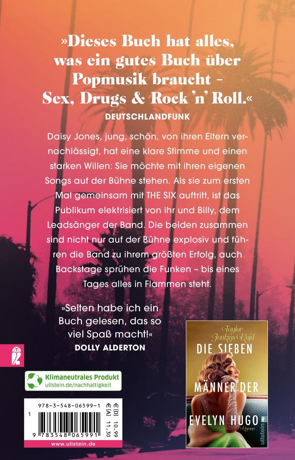 Rückseite: 9783548065991 | Daisy Jones &amp; The Six | Roman Das Buch zur Serie | Taylor Jenkins Reid