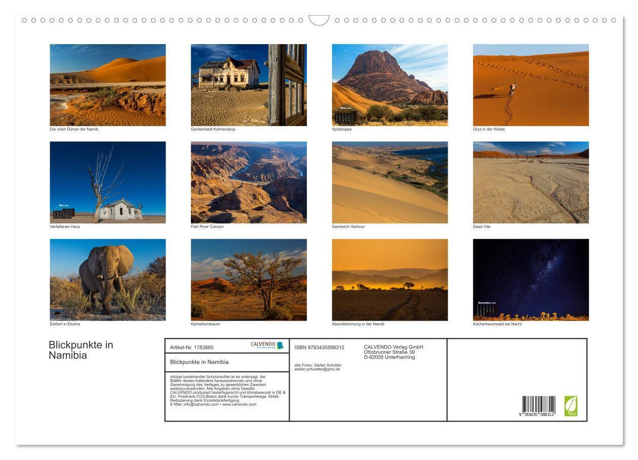 Bild: 9783435588312 | Blickpunkte in Namibia (Wandkalender 2025 DIN A2 quer), CALVENDO...