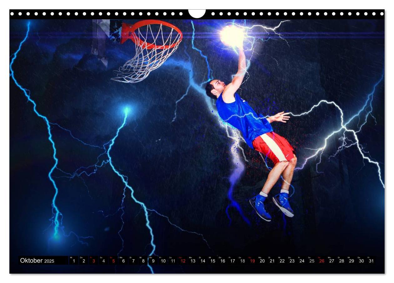 Bild: 9783435616251 | Basketball Fantasiewelten (Wandkalender 2025 DIN A3 quer), CALVENDO...