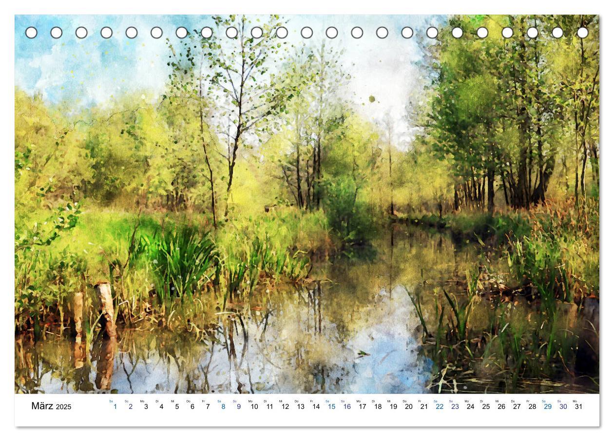 Bild: 9783435110599 | Spreewald Aquarell Impressionen (Tischkalender 2025 DIN A5 quer),...