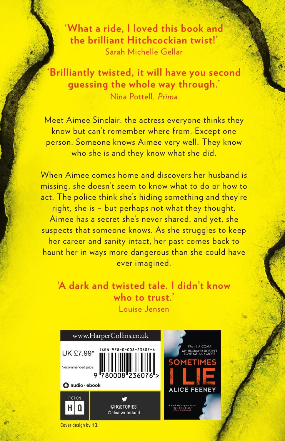 Rückseite: 9780008236076 | I Know Who You Are | Alice Feeney | Taschenbuch | 352 S. | Englisch