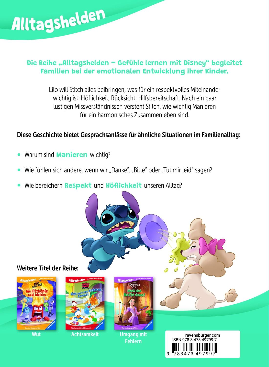 Rückseite: 9783473497997 | Alltagshelden - Gefühle lernen mit Disney: Lilo &amp; Stitch - Benimm...