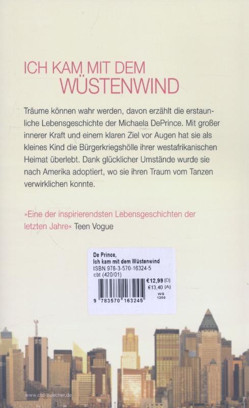 Rückseite: 9783570163245 | Ich kam mit dem Wüstenwind - | Wie mein Traum vom Tanzen wahr wurde