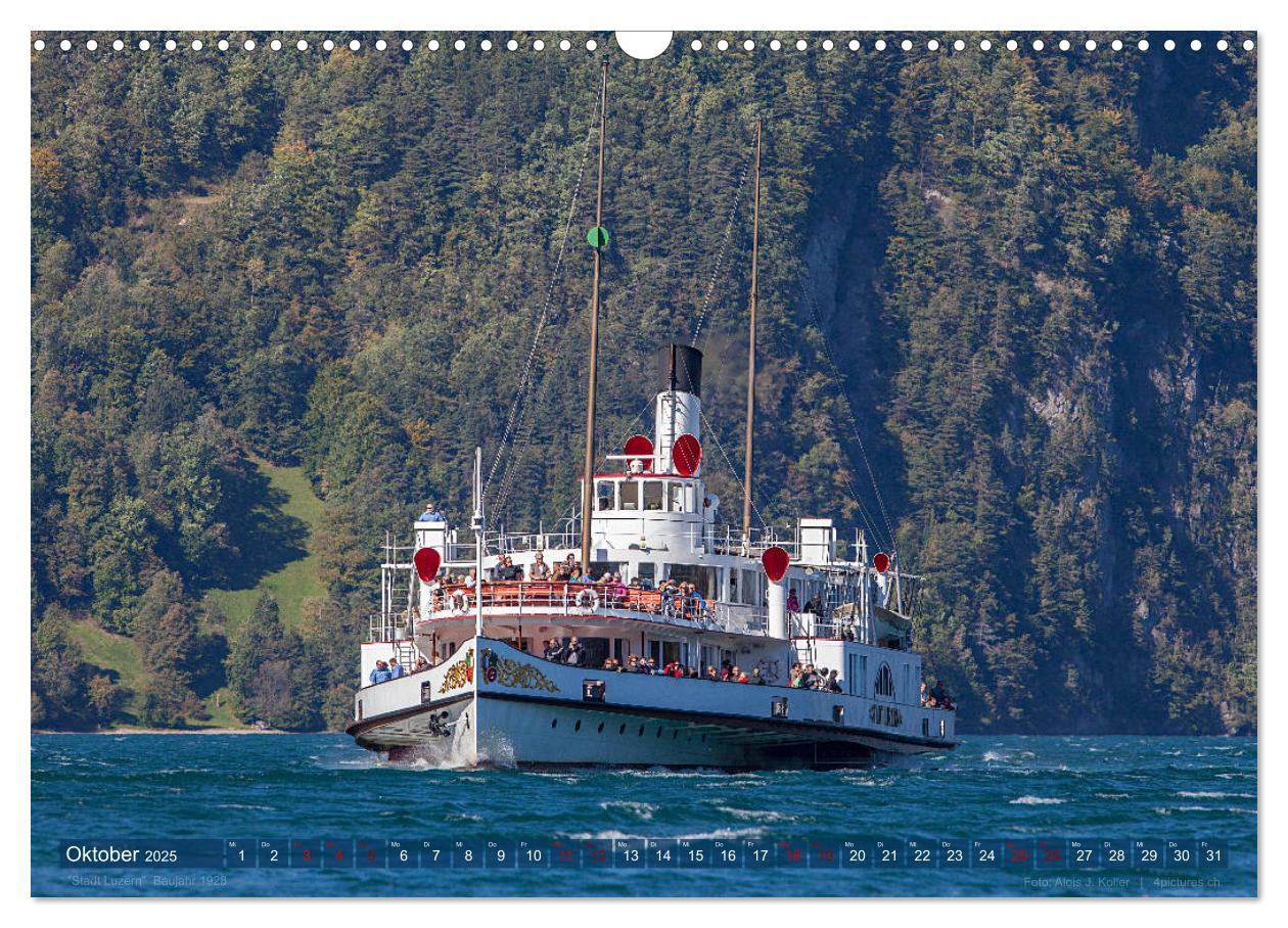 Bild: 9783435107124 | Dampfschiffe Vierwaldstättersee (Wandkalender 2025 DIN A3 quer),...