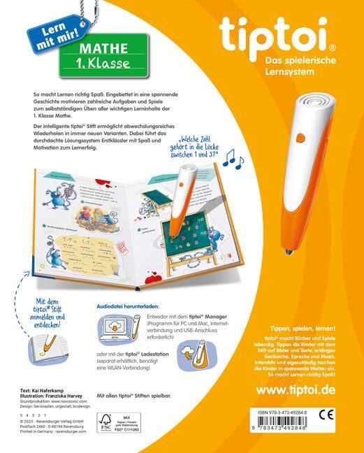 Bild: 9783473492848 | tiptoi® Lern mit mir! Mathe 1. Klasse | Kai Haferkamp | Buch | 40 S.