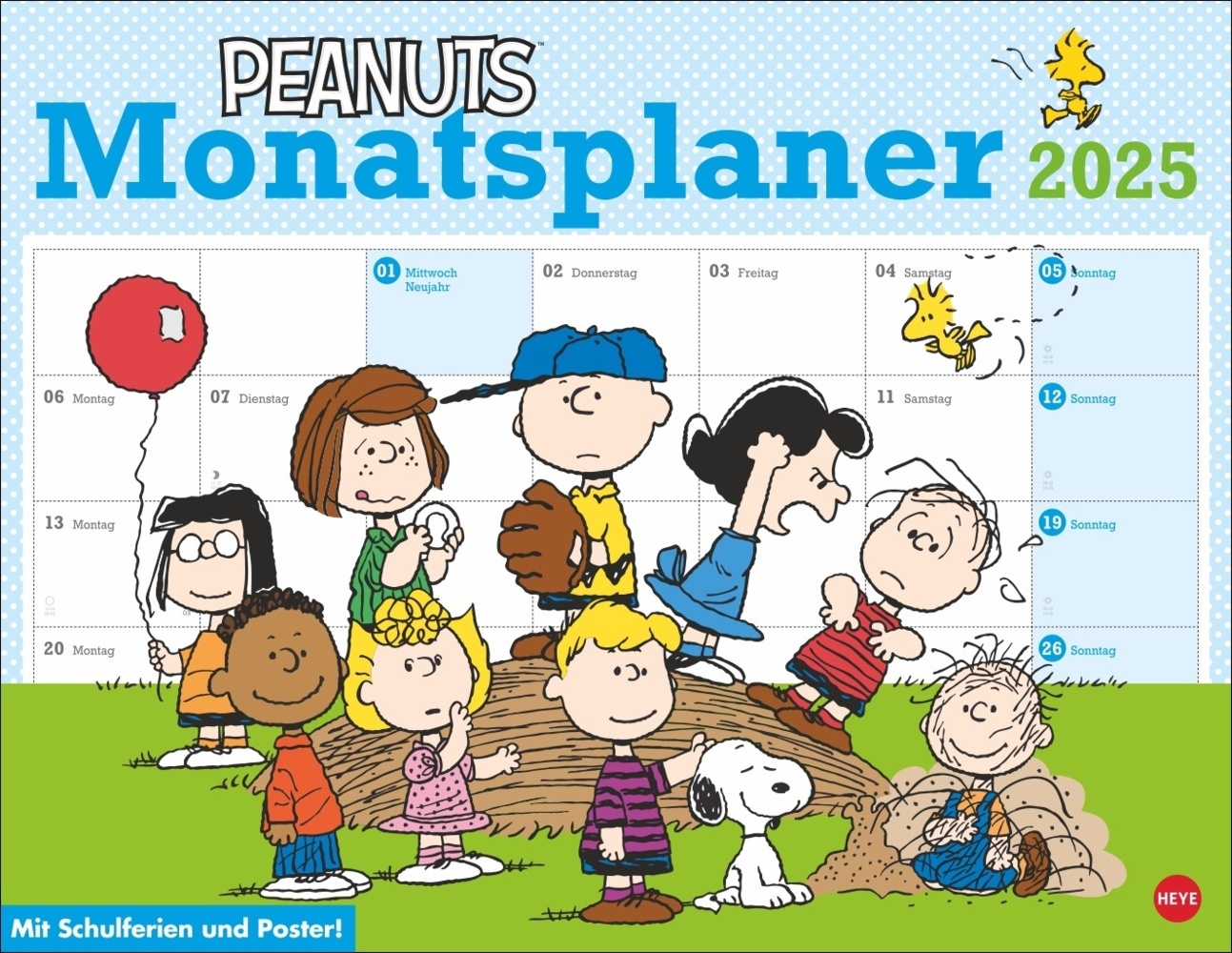 Cover: 9783756405244 | Peanuts Monatsplaner 2025 | Kalender | Spiralbindung | 15 S. | Deutsch