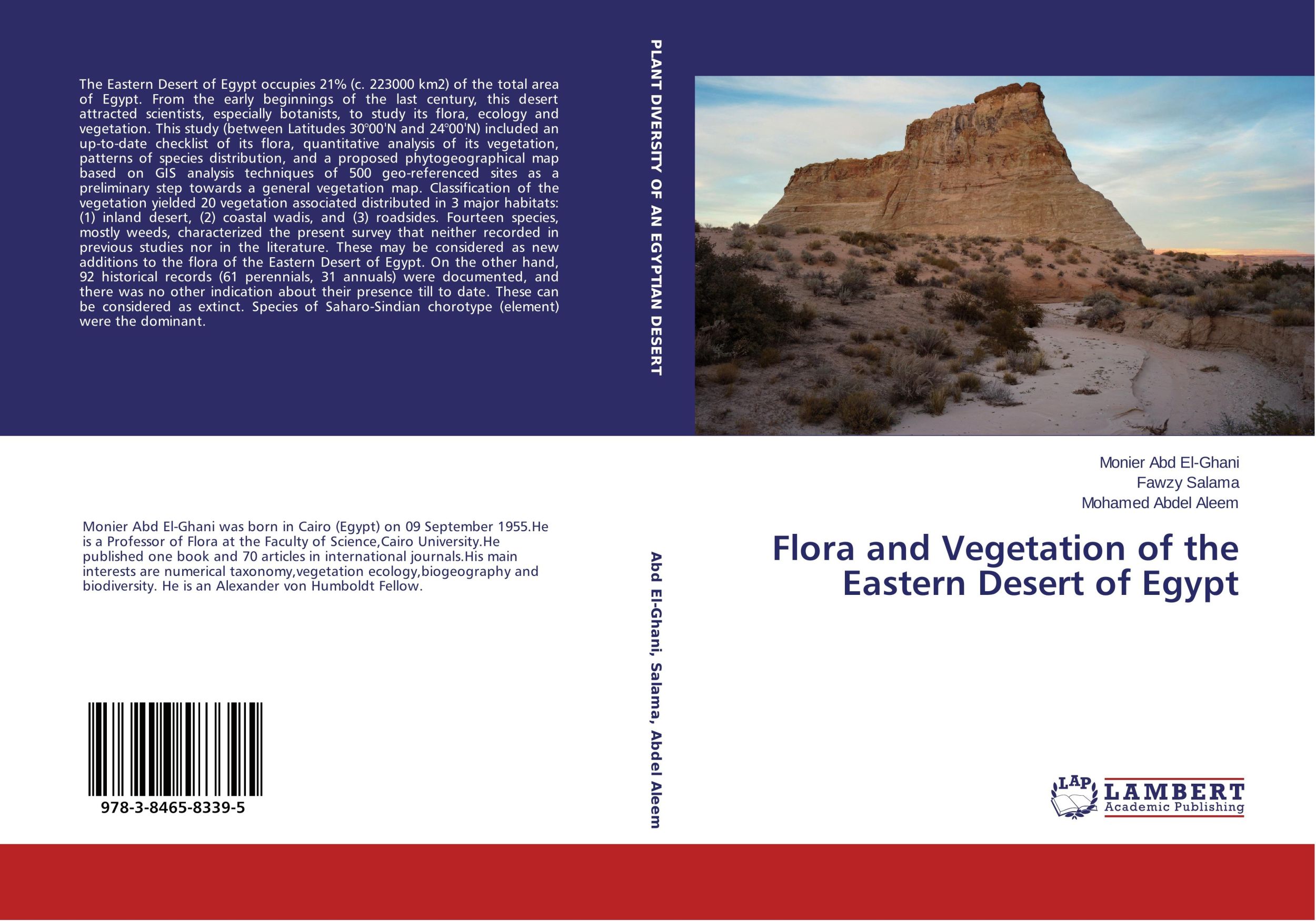 Cover: 9783846583395 | Flora and Vegetation of the Eastern Desert of Egypt | El-Ghani (u. a.)