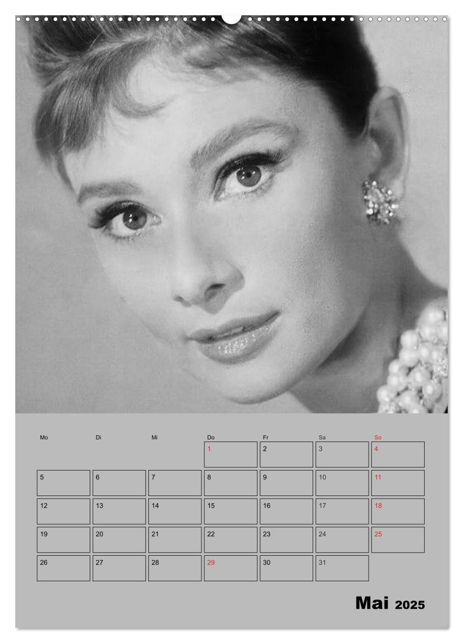 Bild: 9783457007112 | Hollywood-Diva. Audrey Hepburn (hochwertiger Premium Wandkalender...